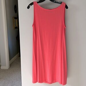 Eileen Fisher Slip on tank dress. Size M Coral.